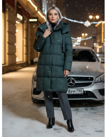 Длинный зимний пуховик для женщин