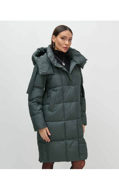 Длинный зимний пуховик для женщин