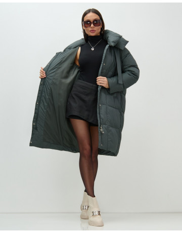 Длинный зимний пуховик для женщин