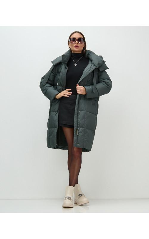 Длинный зимний пуховик для женщин