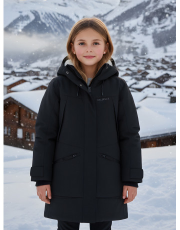 Зимняя парка для девочки-подростка с регулируемой посадкой.