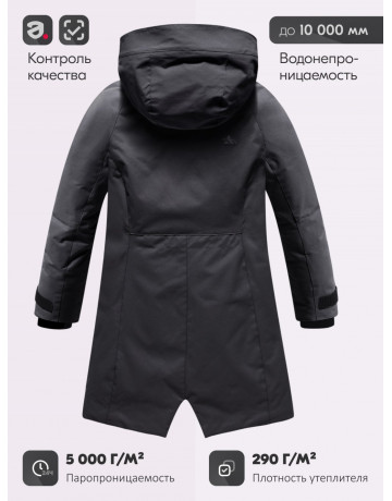 Зимняя парка для девочки-подростка с регулируемой посадкой.