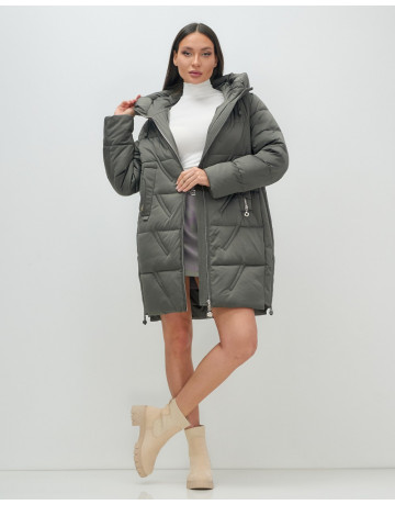Женский зимний пуховик с капюшоном для холодной погоды.