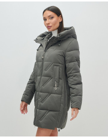 Женский зимний пуховик с капюшоном для холодной погоды.