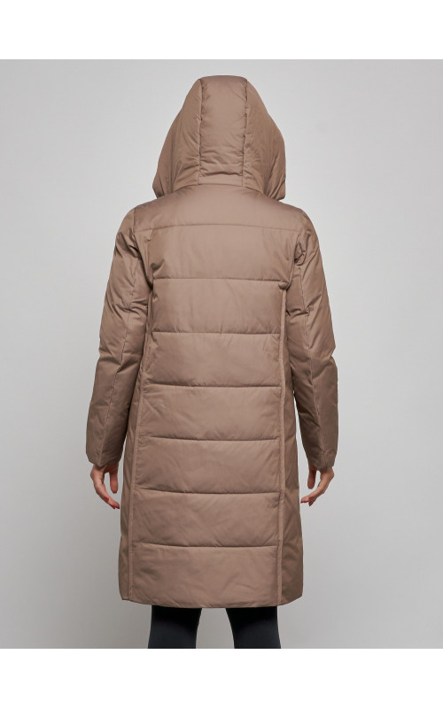 Длинный женский пуховик для зимы