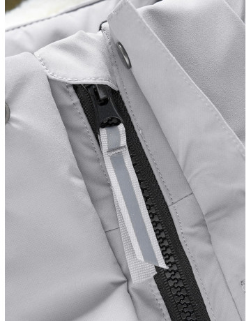 Детская зимняя парка для девочки, розовая с капюшоном, утеплённая.