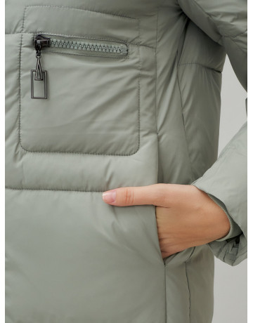 Длинный зимний пуховик с капюшоном для женщин