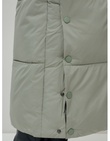 Длинный зимний пуховик с капюшоном для женщин