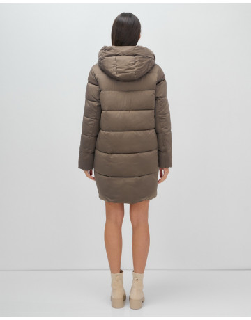 Тёплый женский пуховик с капюшоном для зимы