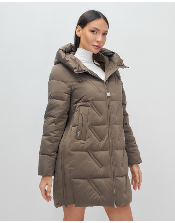 Тёплый женский пуховик с капюшоном для зимы