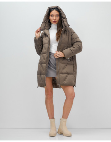 Тёплый женский пуховик с капюшоном для зимы