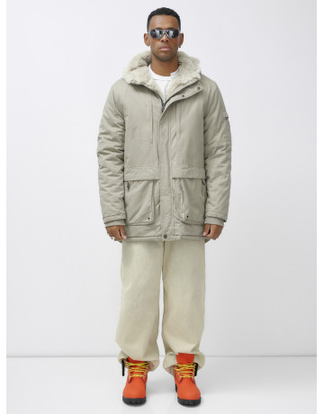 Зимняя мужская парка с капюшоном для активного отдыха.