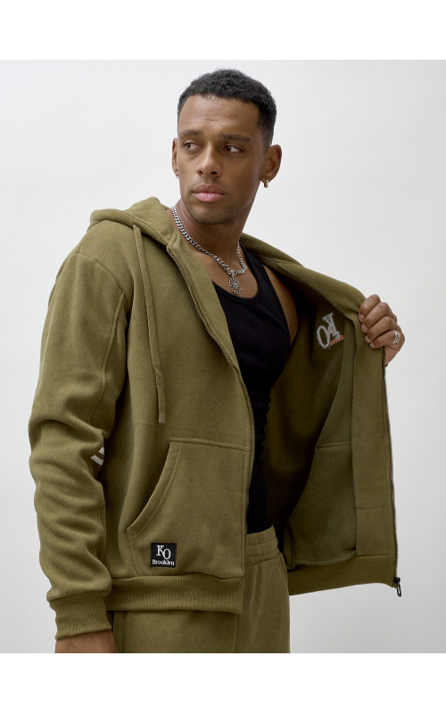 Мужской утеплённый спортивный костюм с начёсом.