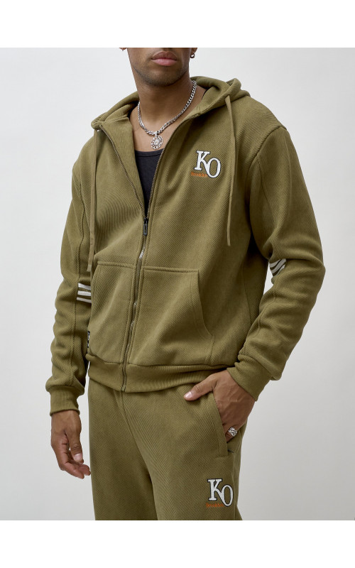 Мужской утеплённый спортивный костюм с начёсом.