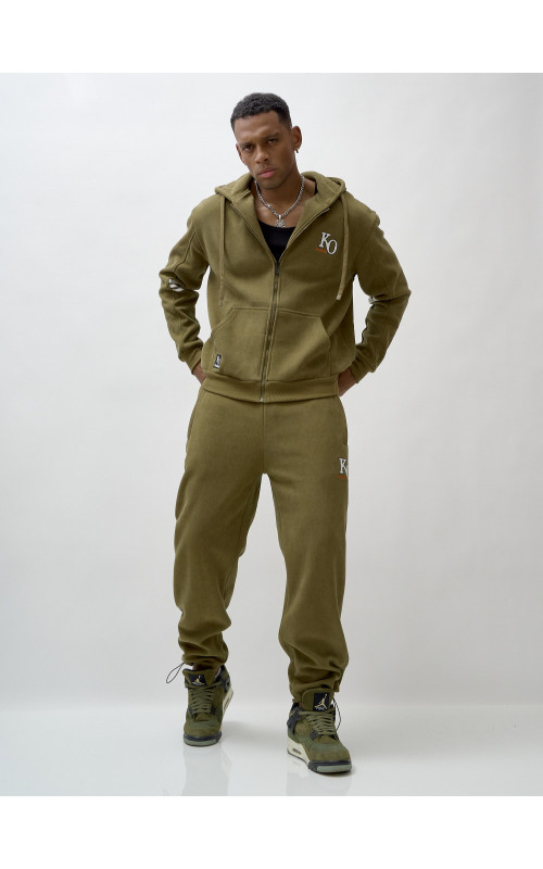 Мужской утеплённый спортивный костюм с начёсом.