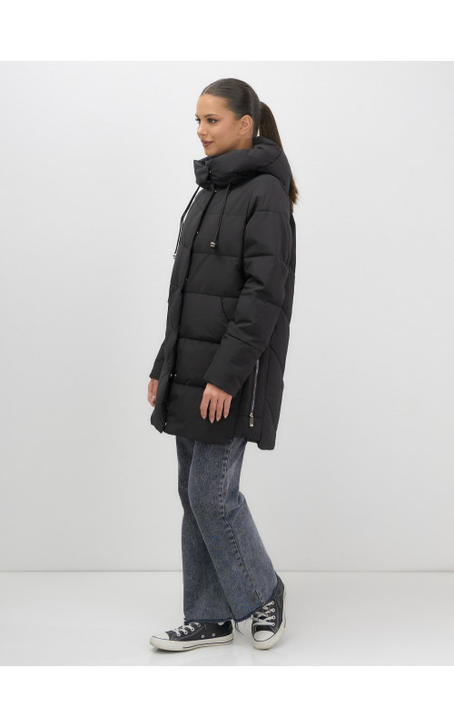 Женская утеплённая куртка с капюшоном для осени и зимы, свободный покрой.