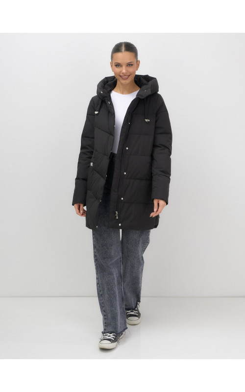 Женская утеплённая куртка с капюшоном для осени и зимы, свободный покрой.