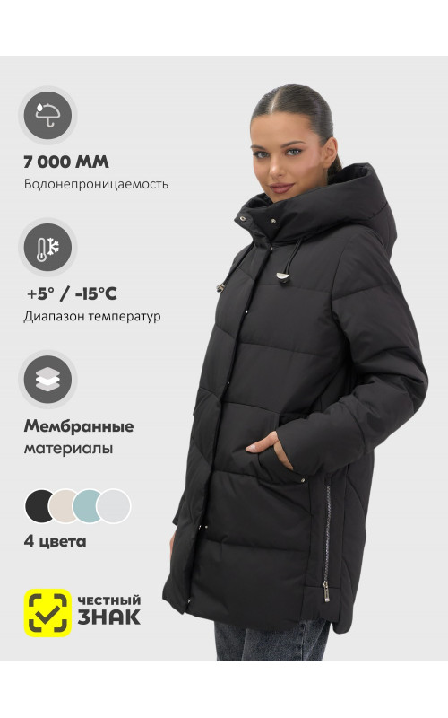 Женская утеплённая куртка с капюшоном для осени и зимы, свободный покрой.