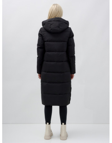 Длинный зимний пуховик с капюшоном для женщин