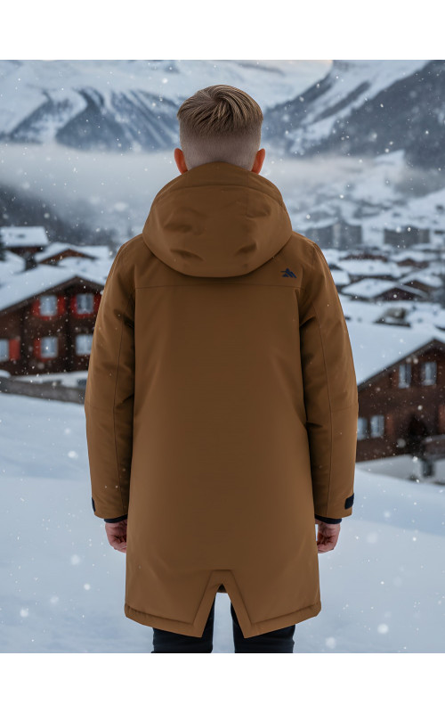 Зимняя парка для мальчика-подростка. Тёплая и практичная модель свободного кроя