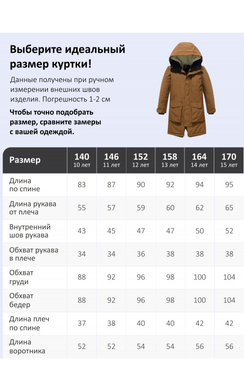 Зимняя парка для мальчика-подростка. Тёплая и практичная модель свободного кроя