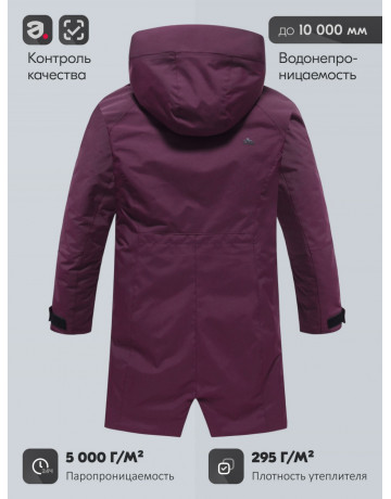 Женская зимняя парка с капюшоном для активного образа жизни.