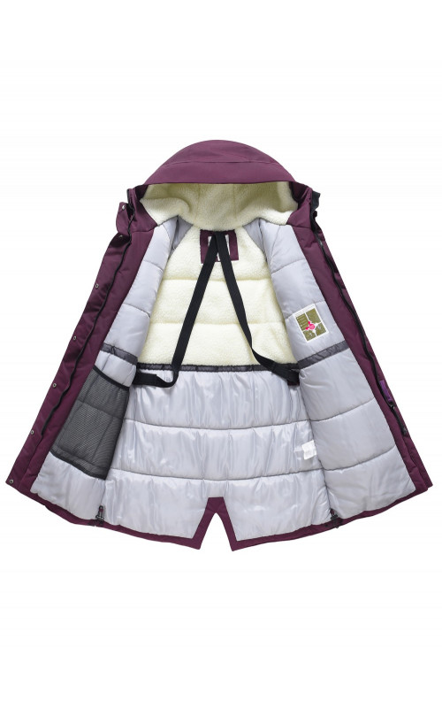 Женская зимняя парка с капюшоном для активного образа жизни.