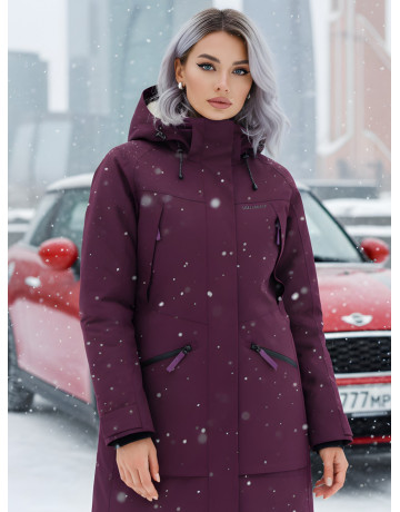 Женская зимняя парка с капюшоном для активного образа жизни.