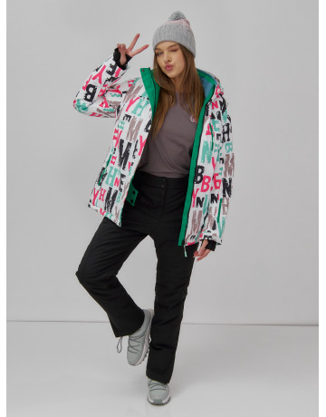 Женская горнолыжная куртка, цвет белый