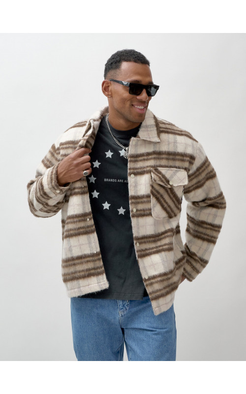 Ворсистая шерстяная рубашка для активного образа жизни