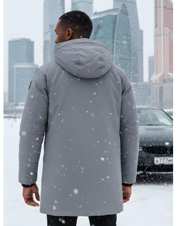 Зимняя мужская парка с капюшоном для активного отдыха