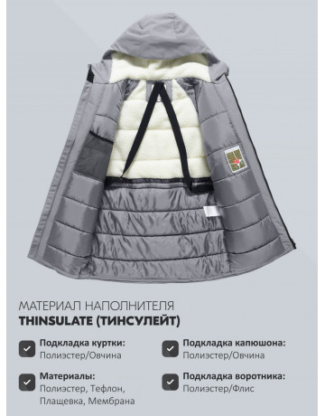 Зимняя мужская парка с капюшоном для активного отдыха