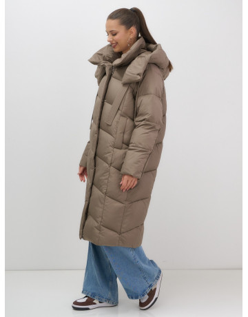 Тёплый женский пуховик с капюшоном для зимы