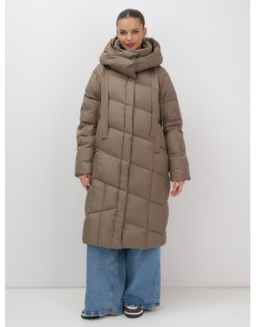Тёплый женский пуховик с капюшоном для зимы