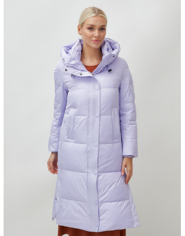 Женский длинный зимний пуховик с капюшоном