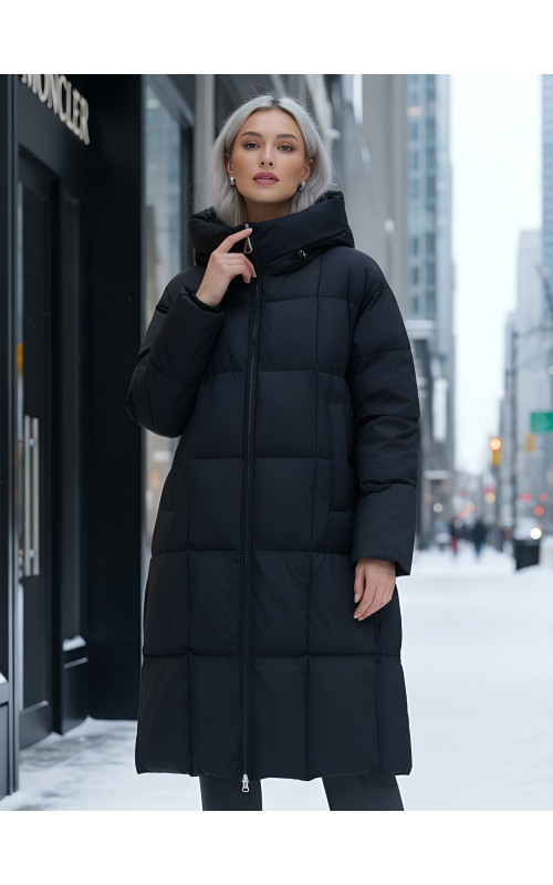 Длинный зимний пуховик для женщин