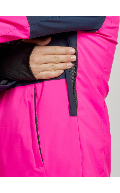Женская розовая зимняя горнолыжная куртка