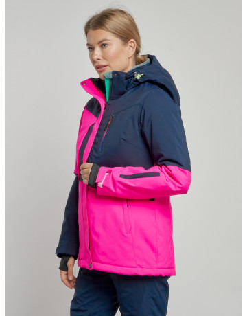 Женская розовая зимняя горнолыжная куртка
