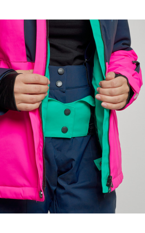 Женская розовая зимняя горнолыжная куртка