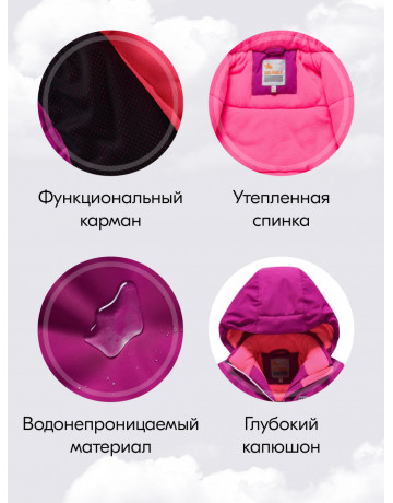 Горнолыжный костюм для девочек, зимний, размерный ряд 140–170.