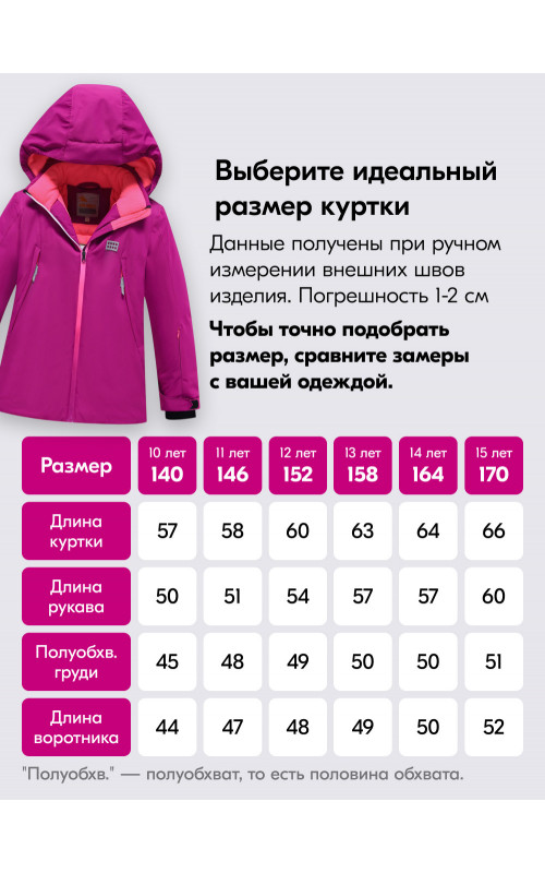 Горнолыжный костюм для девочек, зимний, размерный ряд 140–170.