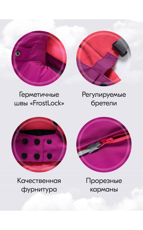 Горнолыжный костюм для девочек, зимний, размерный ряд 140–170.