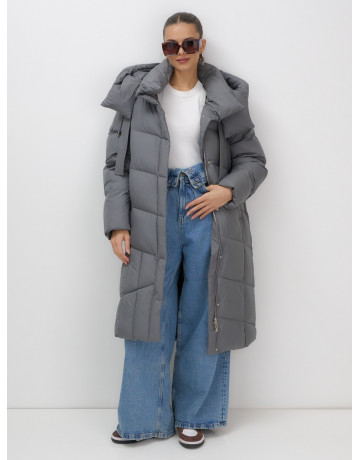 Длинный зимний пуховик для женщин с капюшоном