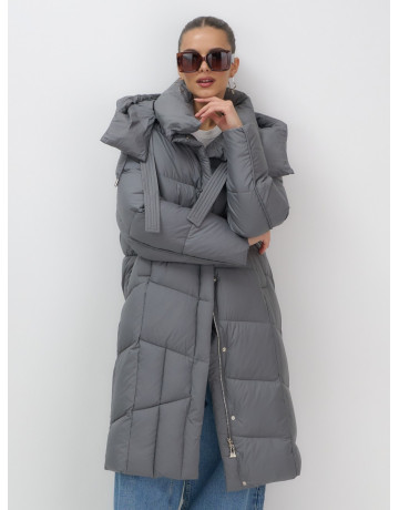 Длинный зимний пуховик для женщин с капюшоном