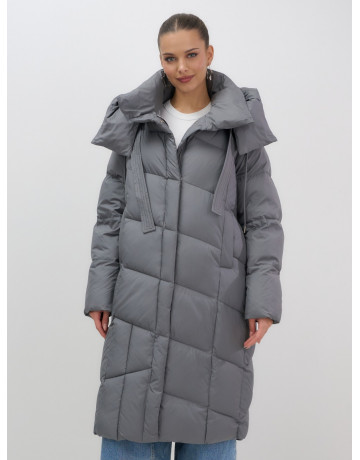 Длинный зимний пуховик для женщин с капюшоном