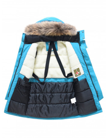 Зимняя парка с мехом енота для мальчика-подростка