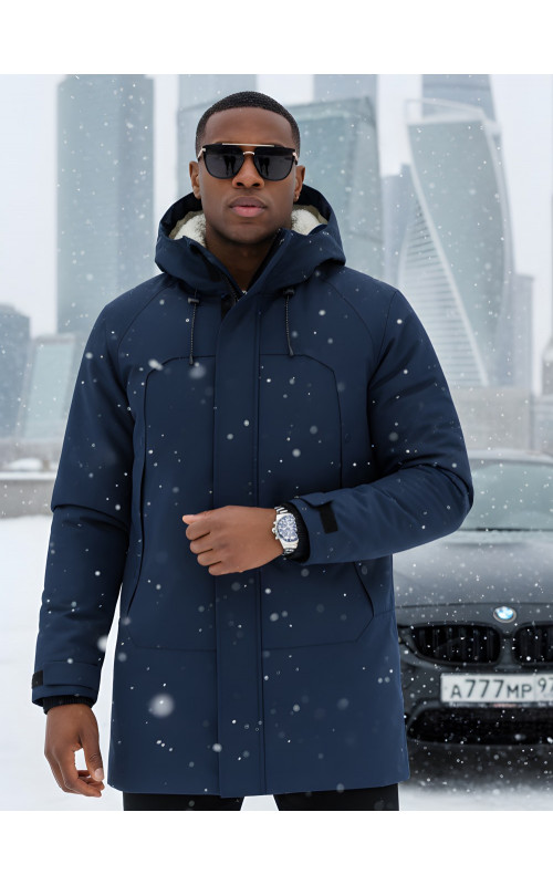 Мужская зимняя парка с капюшоном для активного отдыха