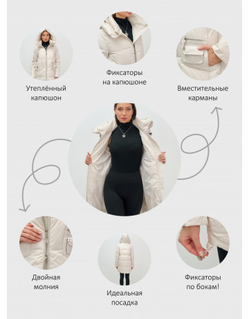 Зимняя куртка с капюшоном для женщин и подростков.