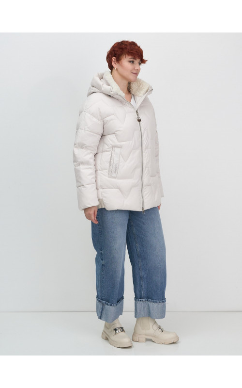 Зимний пуховик с искусственной овчиной для женщин: стиль и тепло