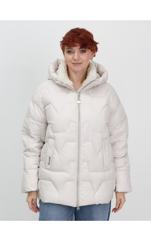 Зимний пуховик с искусственной овчиной для женщин: стиль и тепло